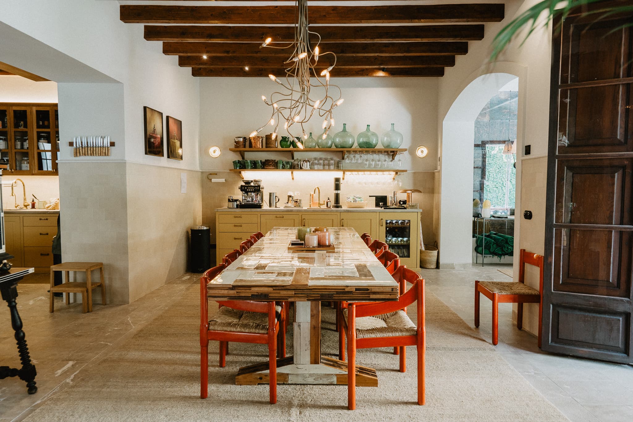 Long table set for the Leadership in the Age of AI workshop